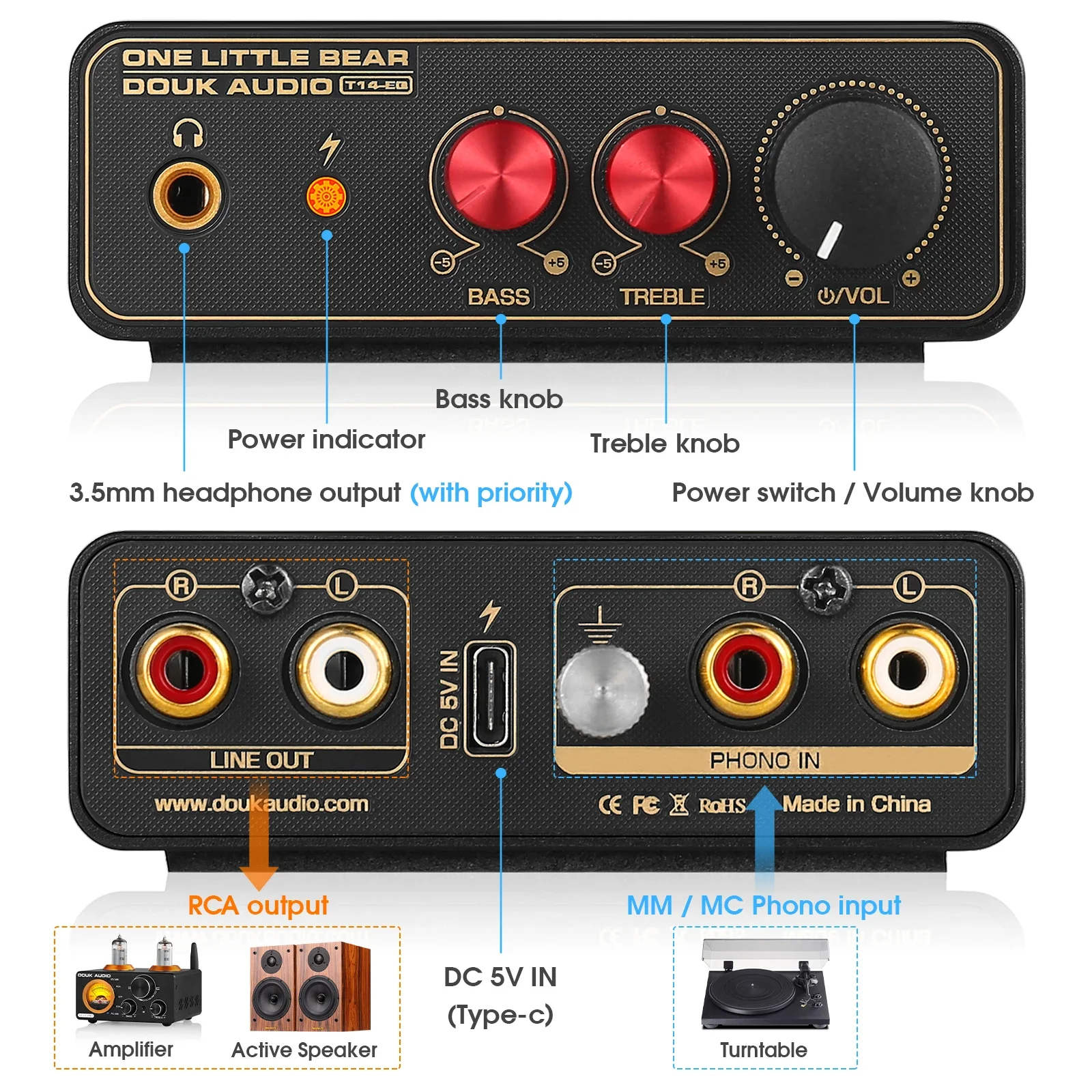 Douk Audio T14-EQ Stereo RIAA  - Passive Preamp recension och pris