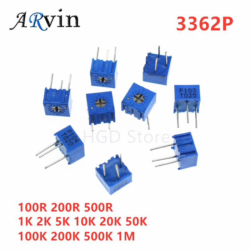 10pcs 3362P Series Resistance  - Potentiometer 10K recension och pris