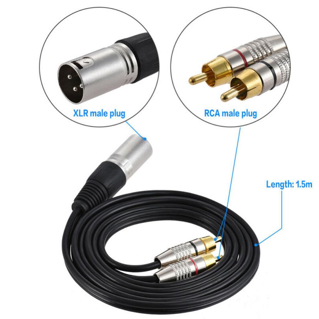 XLR Audio Splitter Cable to Rc - Rca Cable recension och pris