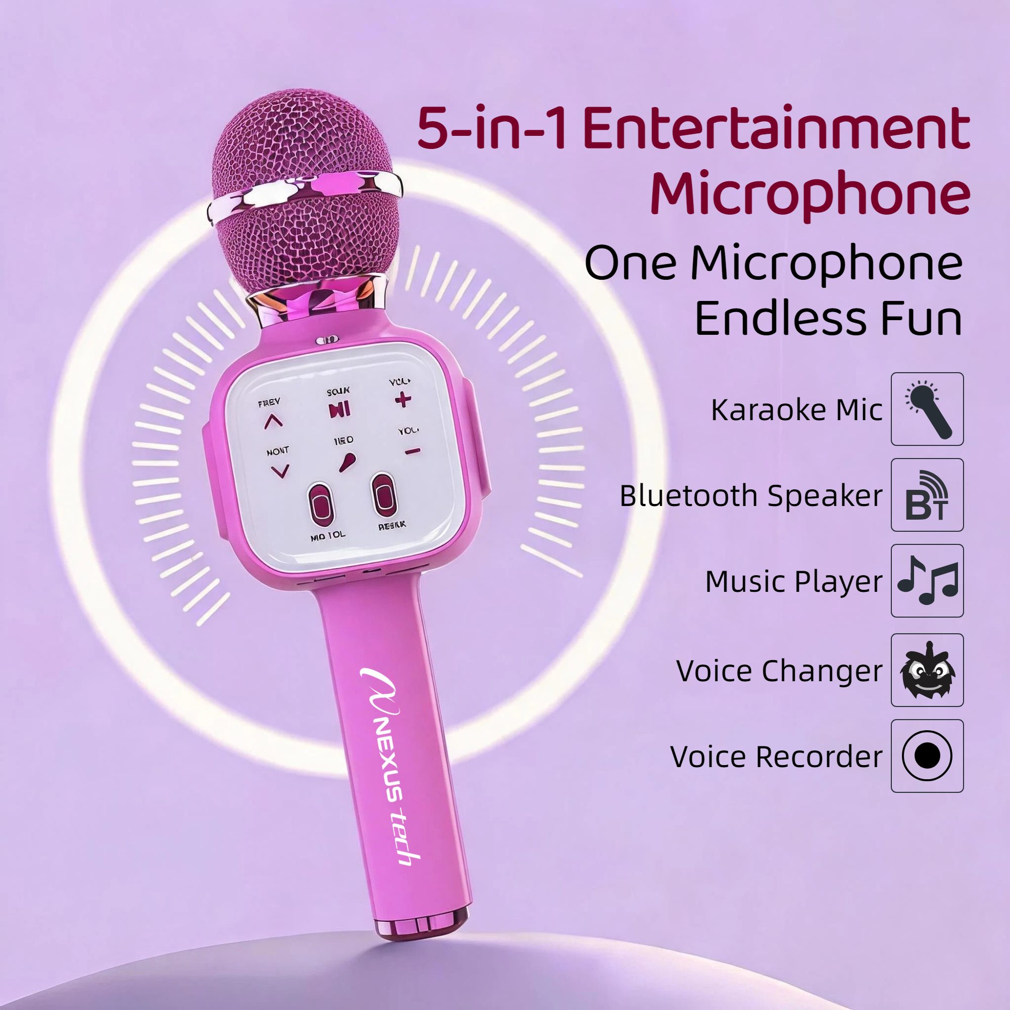 Wireless Bluetooth 5.2 Karaoke - Condenser Microphone Kit recension och pris