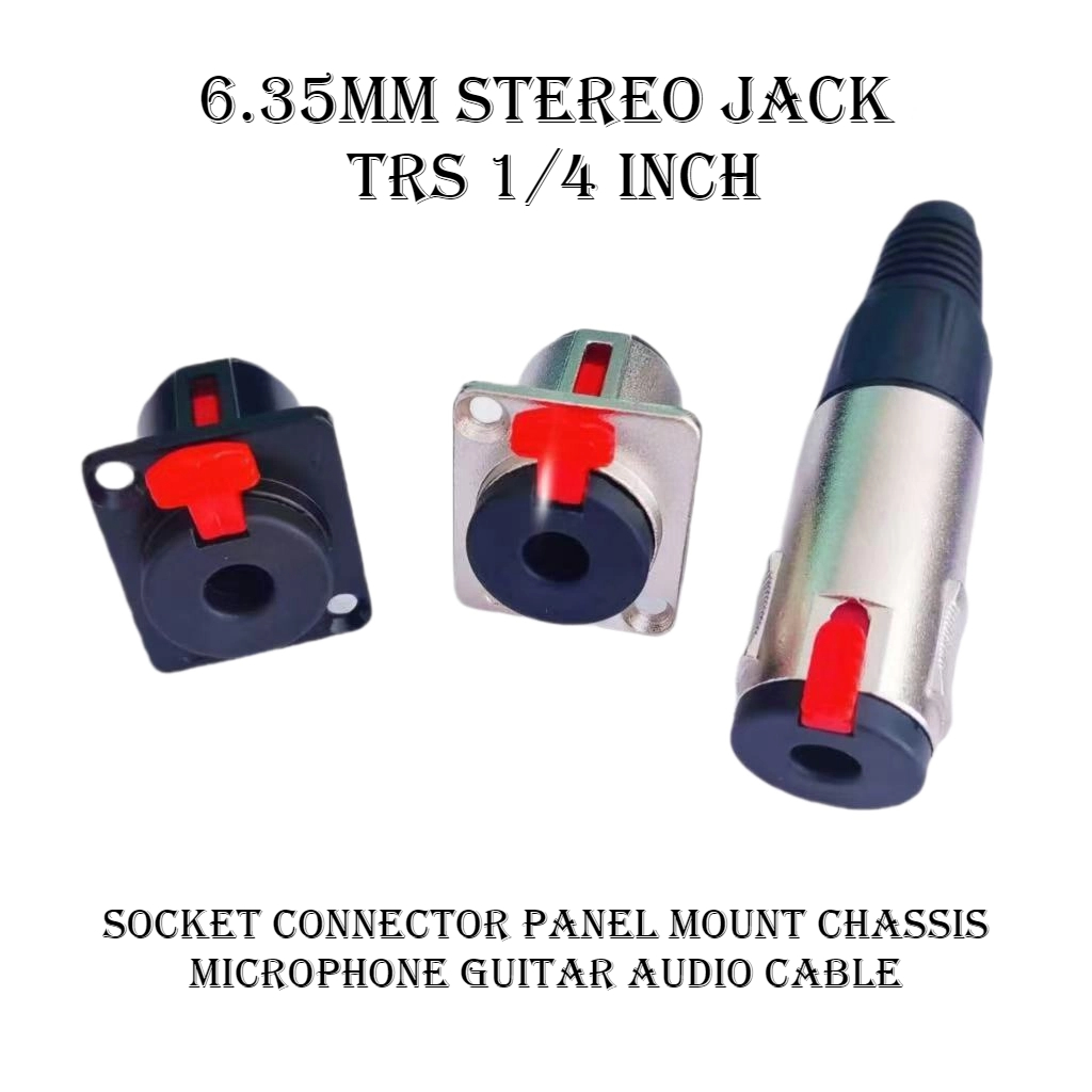1Pcs 6.35mm Stereo Female Jack - Trs Cable recension och pris