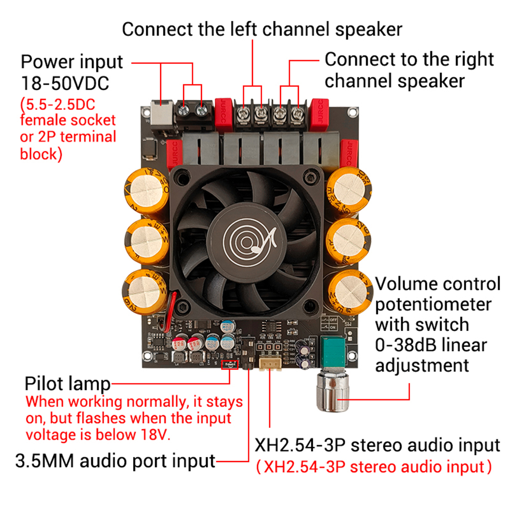 ZK-6002 DC18-50V Pure Power Am - Es9018 Dac recension och pris