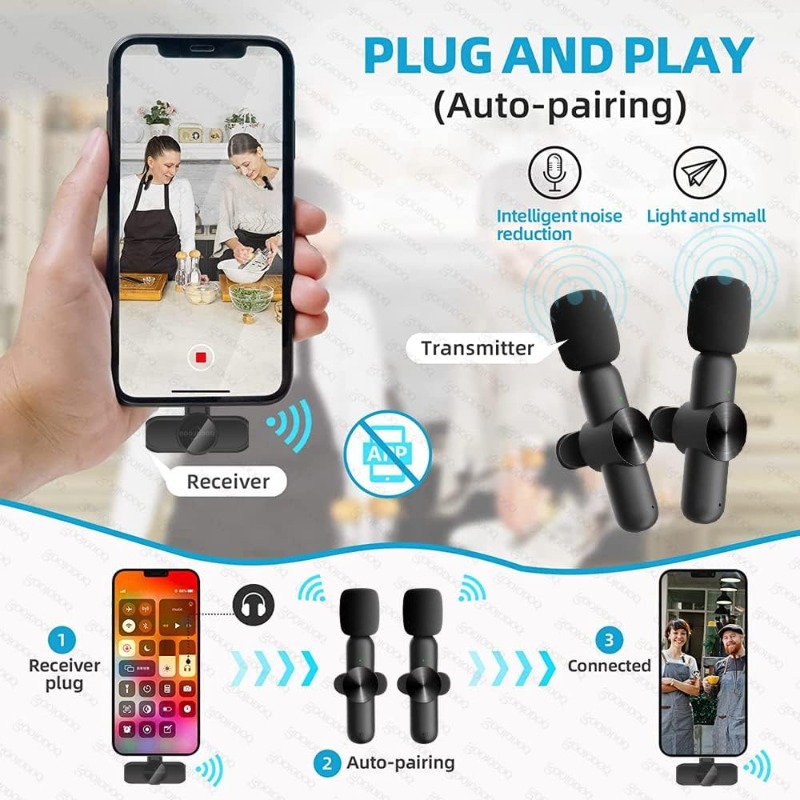 Wireless Lavalier Microphone f - Condenser Microphone Kit recension och pris