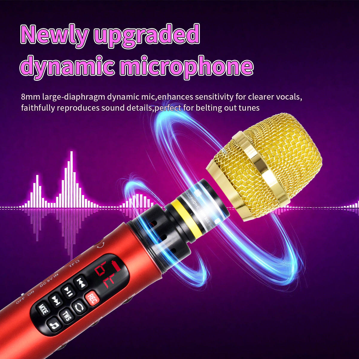 1 Piece of 28cm 25W/Pc Karaoke - Condenser Microphone Kit recension och pris